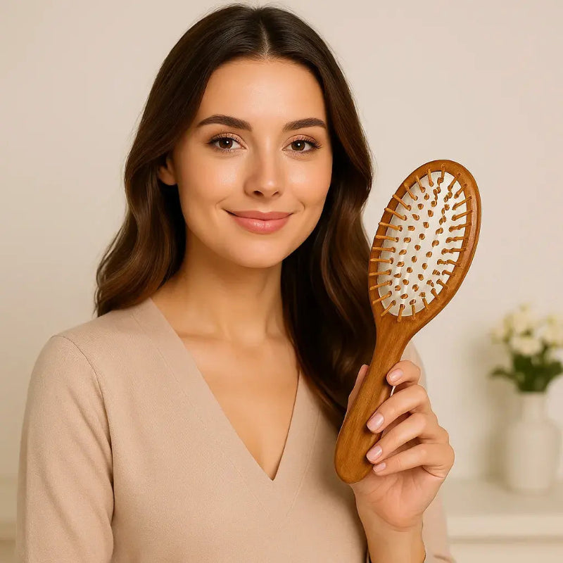 Anti-Frizz-Bambus-Haarbürste 