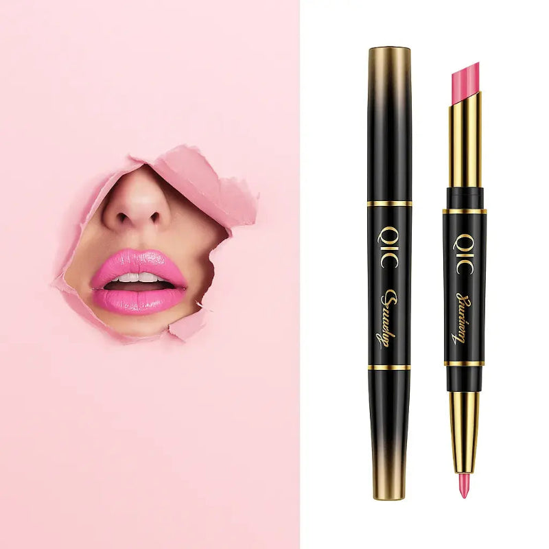 Doppelseitiger Lippenstift und Lippenkonturenstift QIC