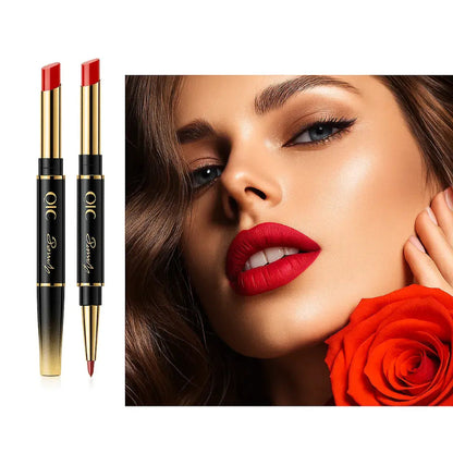 Doppelseitiger Lippenstift und Lippenkonturenstift QIC